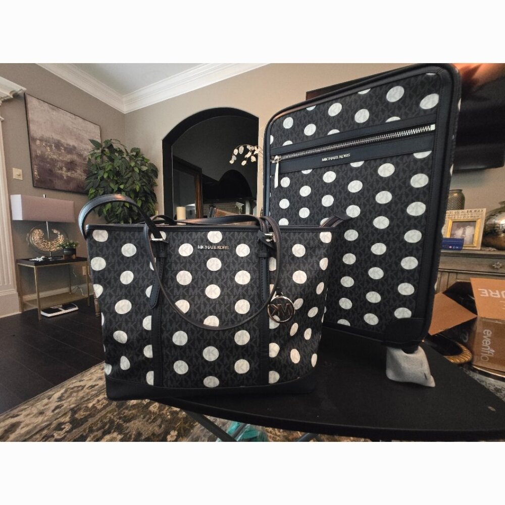 NWT Authentic Michael Kors Shoulder Handbag and Carry On Luggage Bundle Luggage